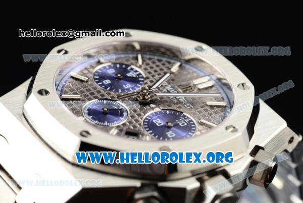Audemars Piguet Royal Oak 41MM Chronograph Swiss Valjoux 7750 Automatic Steel Case/Bracelet with Grey Dial (EF) - Click Image to Close